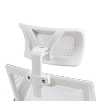 Καρέκλα γραφείου Plymot pakoworld λευκή - mesh γκρι 48x58x112-122εκ Καρέκλα γραφείου Plymot pakoworld λευκή - mesh γκρι 48x58x112-122εκ