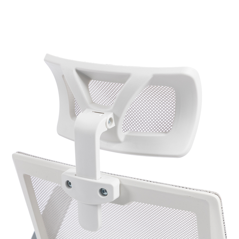 Καρέκλα γραφείου Plymot pakoworld λευκή - mesh γκρι 48x58x112-122εκ Καρέκλα γραφείου Plymot pakoworld λευκή - mesh γκρι 48x58x112-122εκ