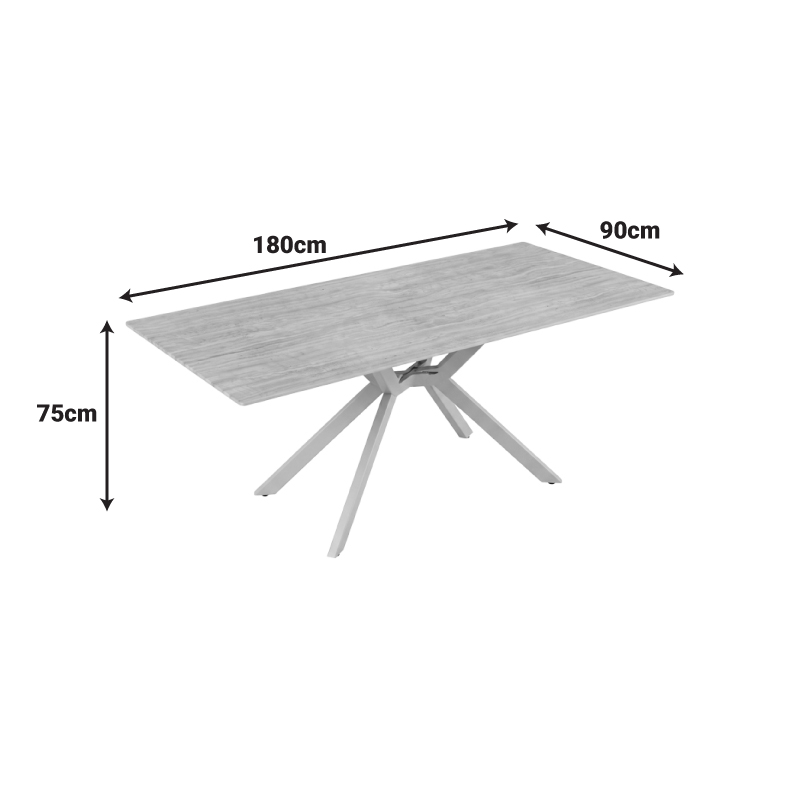 Τραπέζι Olven pakoworld sintered stone σε όψη τραβερτίνας 180x90x75εκ Τραπέζι Olven pakoworld sintered stone σε όψη τραβερτίνας 180x90x75εκ