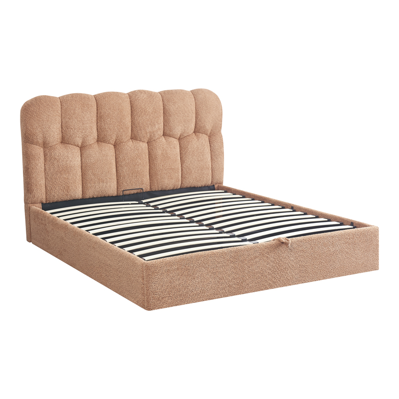 Κρεβάτι διπλό Sectra pakoworld terracotta μπουκλέ ύφασμα 160x200εκ Κρεβάτι διπλό Sectra pakoworld terracotta μπουκλέ ύφασμα 160x200εκ