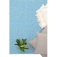 Χαλί Urban Cotton Kilim Houndstooth Caribbean Sea Royal Carpet - 70 x 140 cm