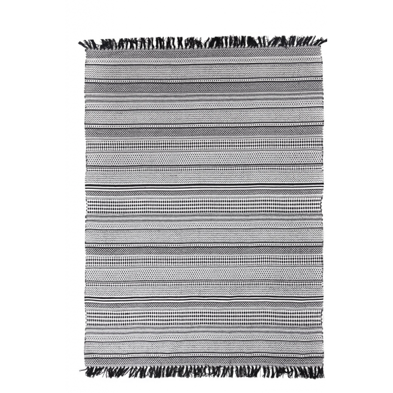 Χαλί Urban Cotton Kilim Samaira Black White Royal Carpet - 130 x 190 cm Χαλί Urban Cotton Kilim Samaira Black White Royal Carpet - 130 x 190 cm