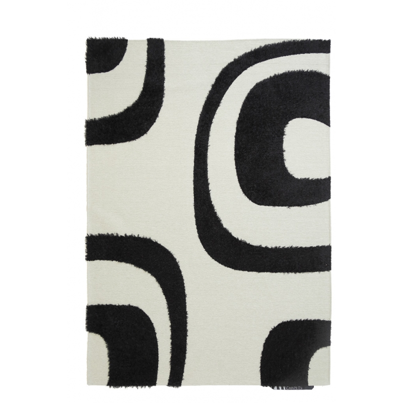 Χαλί Toscana Shaggy SHIRA BLACK WHITE Royal Carpet - 160 x 230 cm